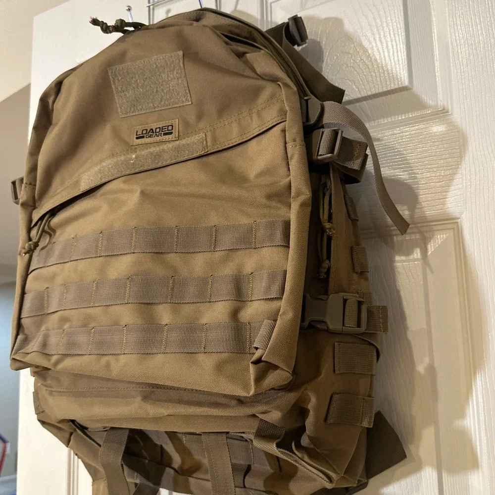 Loaded Gear GX-200 Tactical Backpack Dark Earth Brown MOLLE Military Rucksack